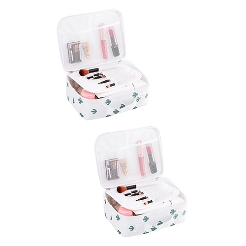 Healeved 2St tragbarer Make-up-Koffer Make-up-Taschen Kosmetiktasche von Healeved