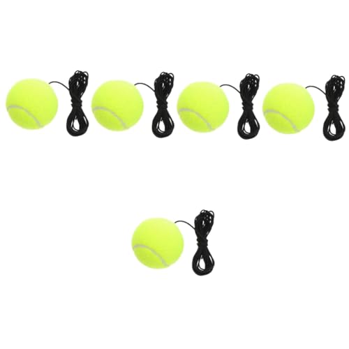 Healeved 5 Stück Elastisches Tennis Trainingsgerät Tennis Trainingsball Übungs Tennisball Tennis Selbsttrainingsball Praktischer Tennisball Mit Seil Ball Für Das Training Tragbarer von Healeved