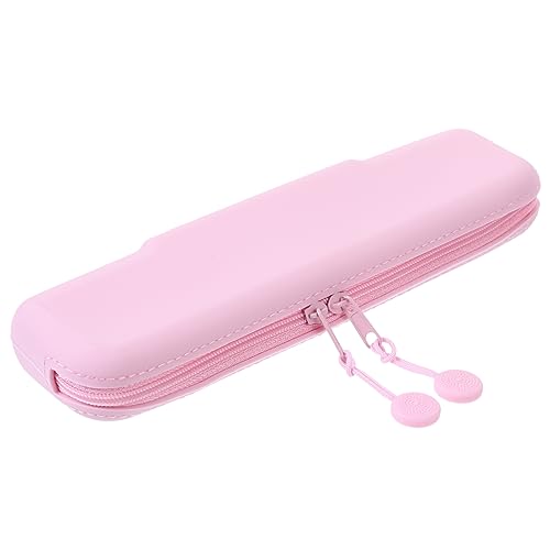 Healeved Make Up Pinsel Reiseetui Rosa Make Up Pinsel Aufbewahrungstasche Reise Make Up Werkzeugtasche Silikon Kosmetikpinsel Tasche von Healeved