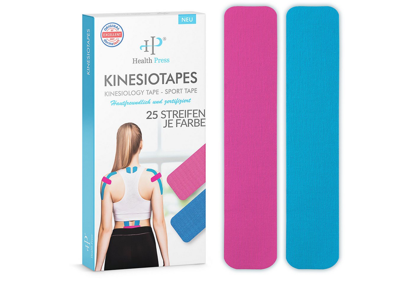 Health Press Kinesiologie-Tape Health-Press-Kinesiologie-Tape-Streifen-50er von Health Press