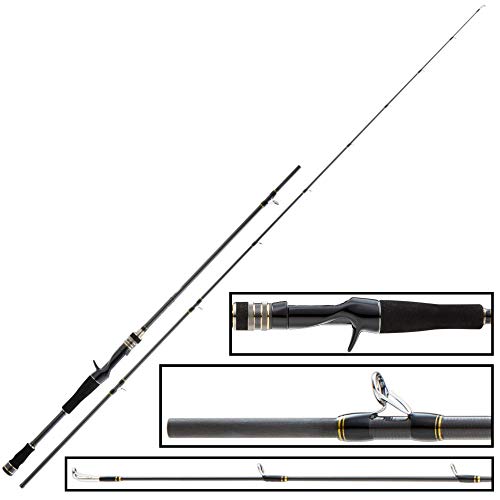 Hearty Rise 692 M Valley Hunter Cast 2,07m 4-21g Baitcaster Rute zum Barschangeln, Gummifischrute zum Jiggen, Raubfischrute für Gummifische Hearty Rise 692 M Valley Hunter Cast 2,07m 4-21g Baitcaster Rute zum Barschangeln, Gummifischrute zum Jiggen, Raubfischrute für Gummifische von Hearty Rise