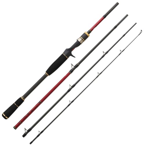 Hearty Rise Red Shadow Travel Cast 2,03m 6-30g - Reiserute für Baitcasterrollen, Baitcast Spinnrute für Barsch & Zander Hearty Rise Red Shadow Travel Cast 2,03m 6-30g - Reiserute für Baitcasterrollen, Baitcast Spinnrute für Barsch & Zander von Hearty Rise