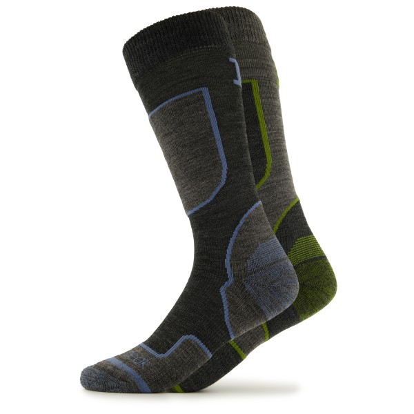 Heber Peak - CedarHe. Ski Socks 2-Pack - Skisocken Gr 37-39 schwarz von Heber Peak