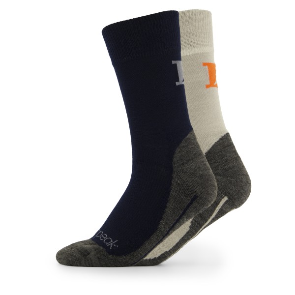 Heber Peak - Kid's EvergreenHe. Hiking Crew Socks 2-Pack - Wandersocken Gr 27-30 blau von Heber Peak