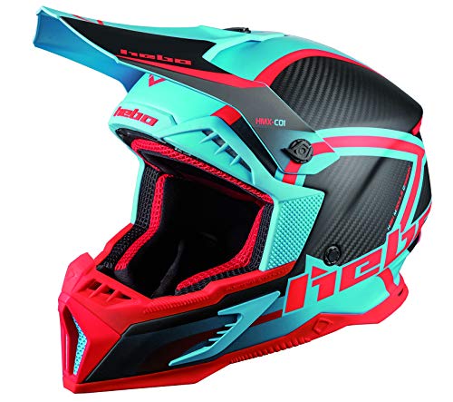 Hebo MX Legend Carbon Enduro Helm, Unisex, türkis, XX-Large von Hebo