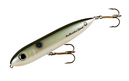 Heddon One Knocker Spook Topwater Angelköder für Salzwasser und Süßwasser, 11,4 cm, 1,9 g, Knochenkopf Heddon One Knocker Spook Topwater Angelköder für Salzwasser und Süßwasser, 11,4 cm, 1,9 g, Knochenkopf von Heddon