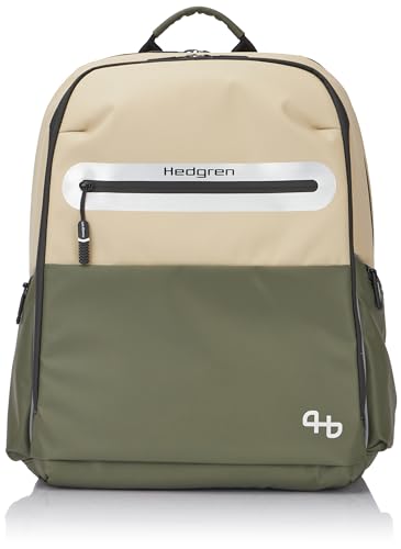 HEDGREN 2 COMP BACKPACK BEIGE/OLIVE Talla Única Unisex Adultos HEDGREN 2 COMP BACKPACK BEIGE/OLIVE Talla Única Unisex Adultos von Hedgren