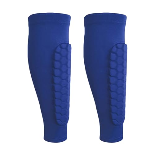 Ski Shin Guards, Shin Defender Shin Guards, Achilles Shinbang Shields, Shindefender Shin Guards, Shinbang Protector 2.0, Compression Sleeve with Honeycomb Pads (Blue,M) von Hehuo