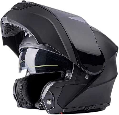 Modularer Motorradhelm Integralhelm DOT/ECE-Geprüft Klapphelm Doppelvisier Motorradhelm Moped-Straßenrad-Rennhelm Für Männer Und Frauen 7,2XL=63~64cm von Hejunlian