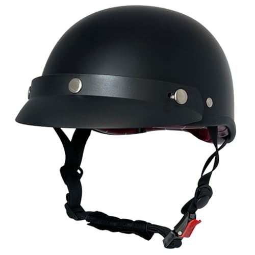 Motorrad Halbschalen Halbhelm Halbschalenhelm Roller-Helm Jet-Helm Motorradhelm Mit ECE-Zulassung Cruiser Chopper Scooter Helm Für Bike Cruiser Chopper Moped Scooter 5,L=59~60cm von Hejunlian