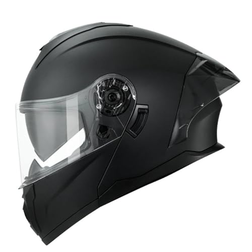 Motorrad Helm Klapphelm Integralhelm Full Face Flip Up Motorrad Helm Mit Doppelvisier Sonnenblende DOT/ECE Zertifiziert Motorradhelm Sturzhelm für Damen Herren Erwachsene 5,M=57~58cm von Hejunlian