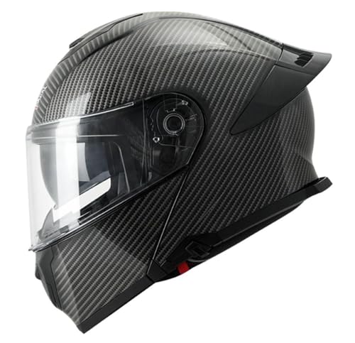 Motorradhelm Klapphelm Integralhelm ECE Zertifiziert Verkehrssicherheit Robuster Leiser Motorrad Helm Rollerhelm Sturzhelm mit Doppelvisier Sonnenblende Damen Herren Erwachsene 5,XXXL=65~66cm von Hejunlian