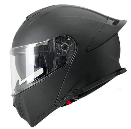 Motorradhelm Klapphelm Integralhelm Fullface Helm Rollerhelm Sturzhelm mit Doppelvisier Sonnenblende ECE/DOT für Damen Herren Erwachsene 9,XXXL=65~66cm von Hejunlian