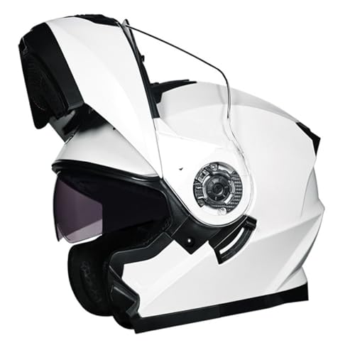 Motorradhelm Modularer Klapphelm Doppelspiegel ECE/DOT Zertifiziert Hochklappbarer Lokomotivhelm Full Face Helm Integralhelme Sturzhelm Mofa Helm Moped-Helm Vollvisierhelm 11,XL=61~62cm von Hejunlian