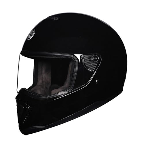 Vollhelm Integralhelm Motorradhelm mit DOT/ECE-Zugelassener Motorradhelm, Moto-Integralhelm Für Männer Und Frauen Scooter Retro Classic Crash Racing Touring Helm 11,M=57~58cm von Hejunlian