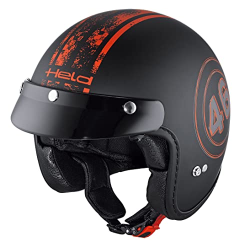 Held Black Bob Dekor Jethelm, Farbe schwarz-rot, Größe S Held Black Bob Dekor Jethelm, Farbe schwarz-rot, Größe S von Held