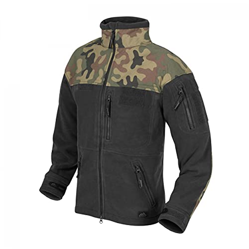 Helikon-Tex Infantry Fleece Jacke Schwarz/PL Woodland von Helikon-Tex