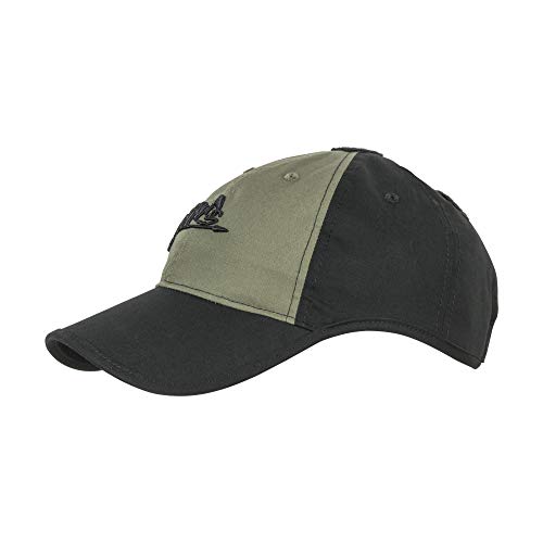 Helikon-Tex Men's kasket - Helikon Tex Logo Cap Polycotton Ripstop Black Olive Green B, Mehrfarbig, Einheitsgröße EU von Helikon-Tex