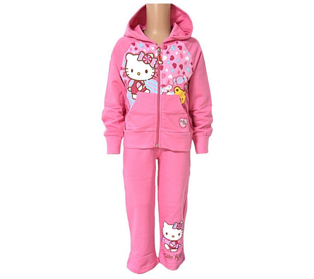 Hello Kitty Freizeitanzug (2-tlg), Mädchen Sportanzug - Sweatjacke + Hose Gr. 92-128 cm von Hello Kitty