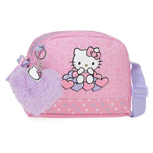 Hello Kitty Hearts & Dots, Schulmäppchen, Umhängetasche, aus Polyester, Rosa, Kitty Umhängetasche Hello Kitty Hearts & Dots, Schulmäppchen, Umhängetasche, aus Polyester, Rosa, Kitty Umhängetasche von Hello Kitty