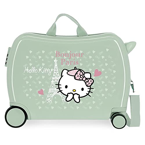 Hello Kitty Paris Green Kinderkoffer 50 x 39 x 20 cm starres ABS seitliches Zahlenschloss 34 l 1,8 kg 4 Rollen Handgepäck Hello Kitty Paris Green Kinderkoffer 50 x 39 x 20 cm starres ABS seitliches Zahlenschloss 34 l 1,8 kg 4 Rollen Handgepäck von Hello Kitty