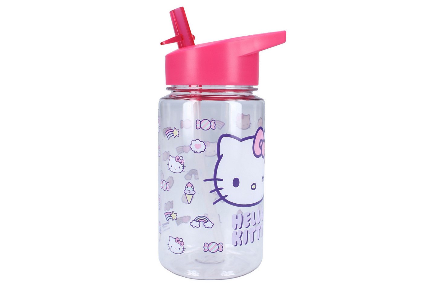 Hello Kitty Trinkflasche „Drink Up“ Trinkflasche Mit Strohhalm und pinkem Henkel Hello Kitty Trinkflasche „Drink Up“ Trinkflasche Mit Strohhalm und pinkem Henkel von Hello Kitty