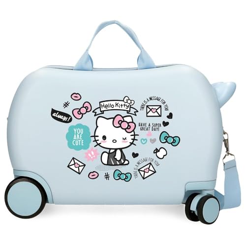 Hello Kitty You Are Cute Kinderkoffer, Blau, 45 x 31 x 20 cm, starr, ABS, 24,6 l, 1,8 kg, 4 Räder, Handgepäck, blau, Kinderkoffer von Hello Kitty