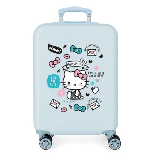 Hello Kitty You are Cute Kabinenkoffer Blau 38x55x20 cms Hartschalen ABS Kombinationsschloss 35L 2,3Kgs 4 Räder Handgepäck Hello Kitty You are Cute Kabinenkoffer Blau 38x55x20 cms Hartschalen ABS Kombinationsschloss 35L 2,3Kgs 4 Räder Handgepäck von Hello Kitty