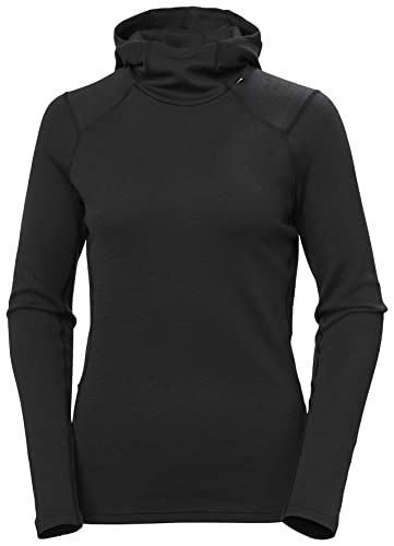 Helly Hansen Damen W Lifa Merino Midweight Hoodie Shirt, Schwarz, S von Helly Hansen