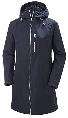 Helly Hansen Damen Lange Belfast Regenjacke, XS, Marineblau von Helly Hansen