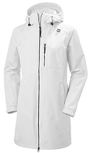 Helly Hansen Damen Lange Belfast Regenjacke, L, Weiß von Helly Hansen