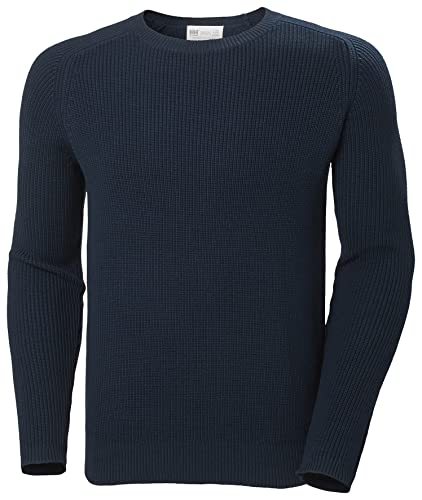 Helly Hansen Herren Dock Ribknit Sweater Pullover, Navy, S von Helly Hansen