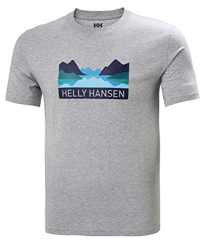 Helly Hansen Herren Nord Graphic T-Shirt-62978 SS-T-Shirt, Grey Melange, S von Helly Hansen