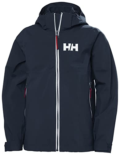 Junior Unisex Helly Hansen Jr Rigging Rain Jacket, Marineblau, 10 von Helly Hansen