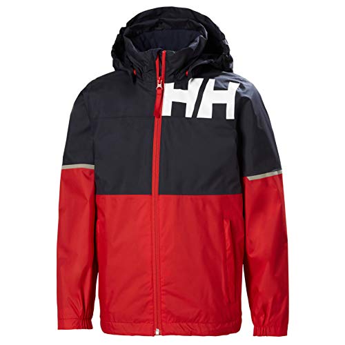 Helly Hansen Kinder Pursuit Regenjacke, rot, 8 von Helly Hansen