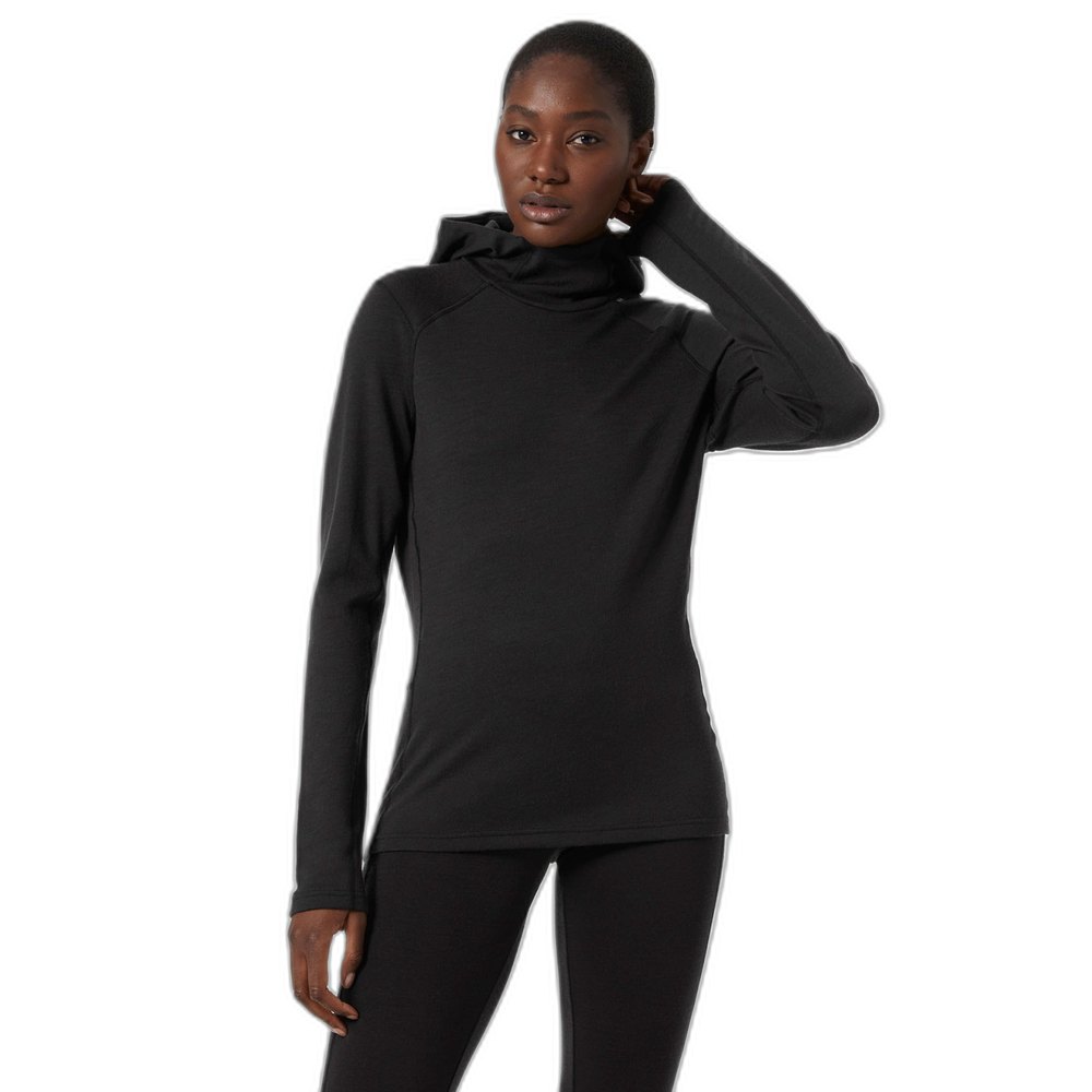 Helly Hansen Lifa Merino Midweight Long Sleeve Base Layer Schwarz S Frau von Helly Hansen