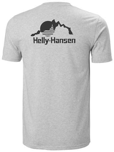 Helly Hansen Men's Nord GRAPHIC T-SHIRT, 952 GREY Melange, M von Helly Hansen