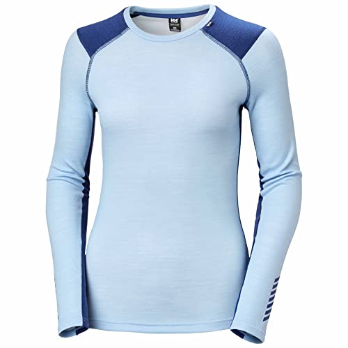 Helly Hansen Damen Lifa Merino Midweight Crew, Blau, M von Helly Hansen