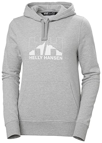 Damen Helly Hansen W Nord Graphic Pullover Hoodie, Grau-Melange, XL von Helly Hansen