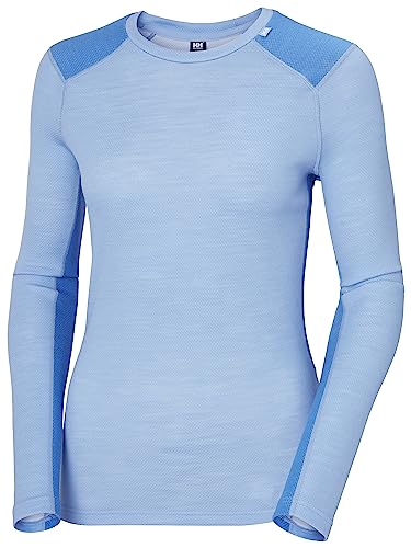 Helly Hansen Damen W Lifa Merino Midweight Crew, Helles Blau, M von Helly Hansen