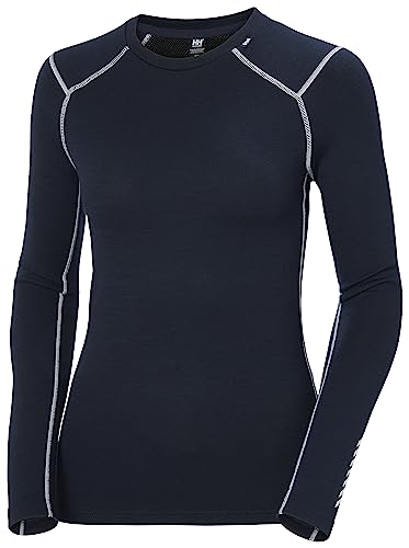 Damen Helly Hansen W Lifa Merino Midweight Crew, Marineblau, XS von Helly Hansen