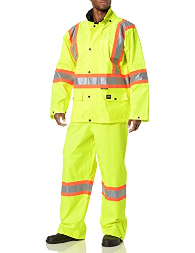 Helly-Hansen Workwear Herren Waverley hohe Sichtbarkeit, verstaubarer Sturmanzug, EN471 Gelb, Größe 3XL von Helly Hansen