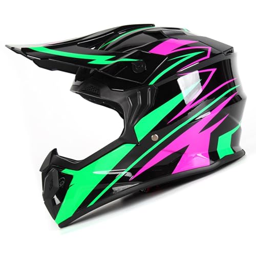 Motocross Helm Kinder, ECE22.06-Zertifizierung, Jugend Motorradhelme, Downhill Fullface MTB Integralhelm Crosshelm Helm, Für Jungen Mädchen Quad Bikes BMX Fahrrad ATV Offroad DH Helm(S) von Helmblazia