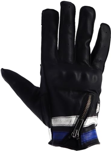 Helstons Ziper Motorrad Handschuhe, schwarz/blau/weiß, 9 von Helstons