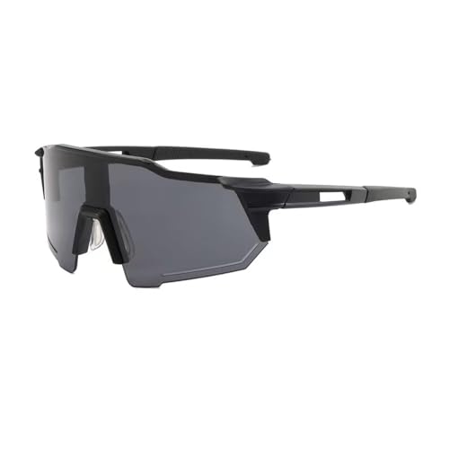 Sportbrille Sonnenbrille Herren fahrradbrille damen mit UV400 Schutz für Autofahren Laufen Radfahren Angeln Golf Sonnenbrille (black) von Hemens