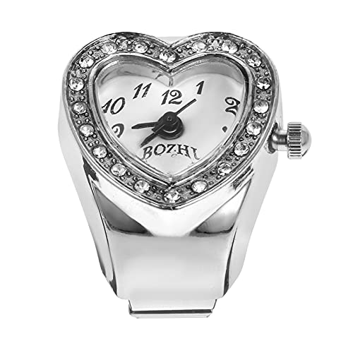 Hemobllo Elastische Finger Ring Uhr Herz Form Finger Uhr Kreative Finger Ring Uhren für Paare Diamant Hemobllo Elastische Finger Ring Uhr Herz Form Finger Uhr Kreative Finger Ring Uhren für Paare Diamant von Hemobllo