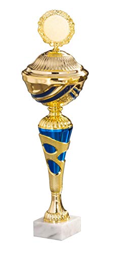Henecka Pokal Serie Carolin, Gold-blau, mit Wunschgravur und auswählbarem Sport-Emblem, Größe 42,9 cm Henecka Pokal Serie Carolin, Gold-blau, mit Wunschgravur und auswählbarem Sport-Emblem, Größe 42,9 cm von Henecka