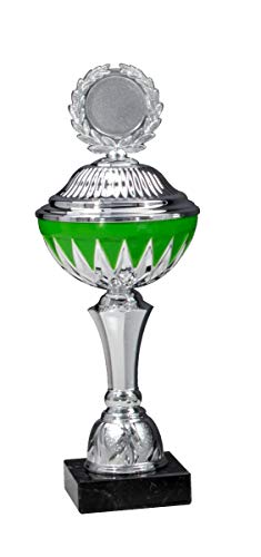 Henecka Pokal Serie Henora, Silber-grün, mit Wunschgravur und auswählbarem Sport-Emblem, Größe 33 cm Henecka Pokal Serie Henora, Silber-grün, mit Wunschgravur und auswählbarem Sport-Emblem, Größe 33 cm von Henecka