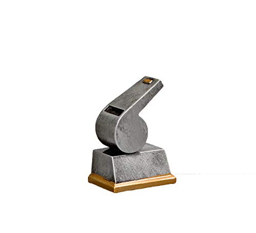 Henecka Schiedsrichter-Pokal, Resinfigur Pfeife, Silber, mit Wunschgravur, Größe 10 cm von Henecka