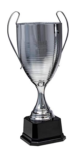 Henecka XXL-Metall-Pokal Serie Vinya, Silber, mit Wunschgravur, Größe 58,4 cm von Henecka